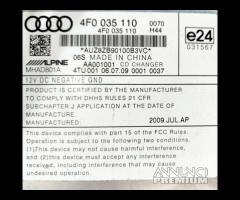 LETTORE CARICATORE CD DVD AUDI A6 4F0035110 4TU001