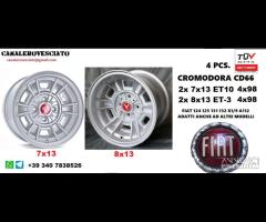 Cromodora CD66 7x13 + 8X13 4x98 Fiat 124 128 131 - 1