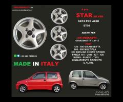 CERCHI STAR SILVER 5X13 et36 4x98 Autobianchi FIAT - 1