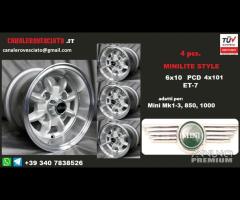 cerchi Minilite 6x10 4x101,6 et-7 silver mini tuv - 1