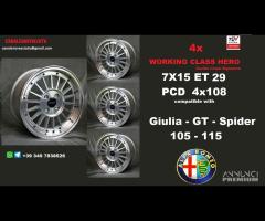 Cerchi 7X15 15 POLLICI Alfa Romeo GT Giulia Spider