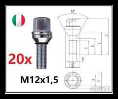 20 bulloni flottanti variazione interasse m12x1,5 - 1