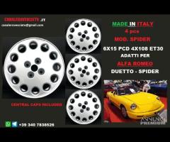 Cerchi  6jx15 4x108 et30 alfa romeo duetto spider - 1