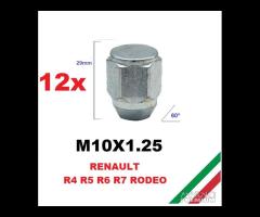 KIT 12 dadi bulloni ruota Renault r4 r5 r6 Rodeo - 1