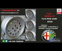 Cerchi ronal a1 style 7x 15 4x98 et25 alfa romeo - 1