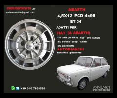 Cerchi abarth 4,5x 12 4x98 fiat 600 campagnolo