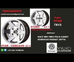 Cerchi star 7x13 vw 4x100 concavi / a canale - 1