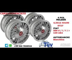 Cerchi MELBER 4,5x12 4x190 fiat 500 n d l f r 4x19 - 1