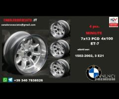 Cerchi minilite 7x13 4x100 et-7 bmw 1502 2002 E21