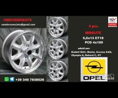 Cerchi minilite 5,5x 13 4x100 et18 bmw opel