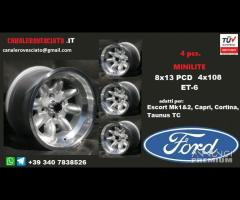 Cerchi minilite 8x13 4x108 et-6 ford