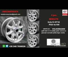 Cerchi minilite 5,5x 13 4x100 et18 volkswagen VW - 1