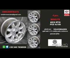 Cerchi minilite 6x 13 4x100 et13 volkswagen VW - 1