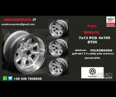 Cerchi minilite 7x 13 4x100 et05 volkswagen - 1