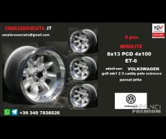 Cerchi minilite 8x13 4x100 et-6 volkswagen - 1