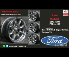 CERCHI MINILITE 6x 13 et16 4x108 ANTRACITE FORD - 1