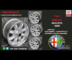 Cerchi minilite 6x 13 et13 4x98 alfa romeo - 1