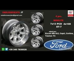 Cerchi minilite 7x 13 4x108 et-7 silver ford - 1