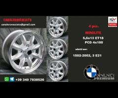 Cerchi minilite 5,5x 13 4x100 et18 bmw opel - 1