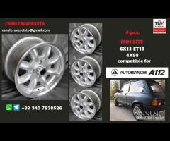 Cerchi Minilite 6x 13 4x98 et 13 Autobianchi A112 - 1