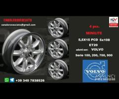 Cerchi minilite 5,5x15 5x108 et20 volvo - 1