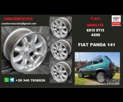 Cerchi Minilite 6x13 4x98 et13 fiat panda raid 4x4