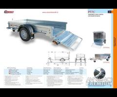 Rimorchio a Pianale CresciRimorchi PT7C 750/950Kg