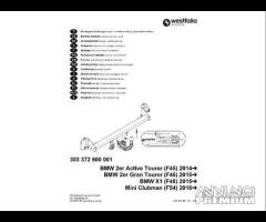 Kit Gancio Traino Vert Westfali bmw x1 mini clubma