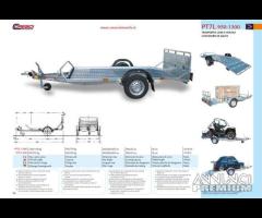 Rimorchio Cresci Pianale trasp veicoli e cose PT7L