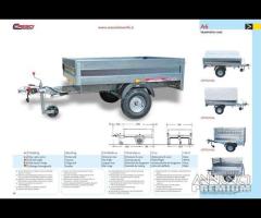 Rimorchio Cresci A6 750/600 Kg cm175x141x36H con f - 2