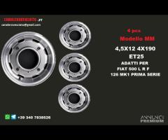 Cerchi mm  4,5x 12 et25 4x190 fiat 500 l f r - 1