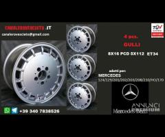 Cerchi gulli 8x 16 5x112 et34 mercedes silver - 1