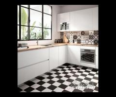 Piastrella 20X20 Patchwork B&W White Sant'Agostino