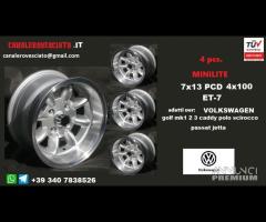 Cerchi minilite 7x 13 4x100 et-7 volkswagen VW - 1