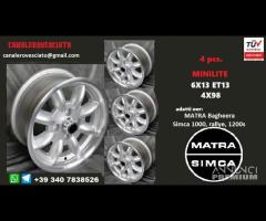 Cerchi minilite 6x 13 4x98 et13 matra simca - 1