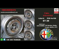 Cerchi gta 6,5x 15 4x108 et29 alfa romeo GIULIA - 1