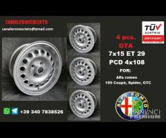 Cerchi GTA 7x15 pcd 4x108 et29 alfa romeo