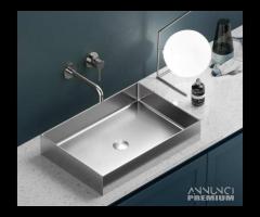 Lavabo da appoggio Saturn Brushed Steel Art.BB9812