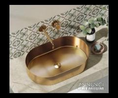 Lavabo da appoggio Jupiter Rose Gold Art BB6808-BR - 1