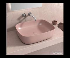 Lavabo da appoggio Rosa Opaco Art. LT 2143-MP Kara