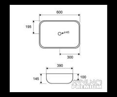 Lavabo da appoggio Grey Opaco Art. LT 2143 -PMDG K