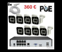 Kit videosorveglianza Poe e Spia 3-5mpx Full-hd F