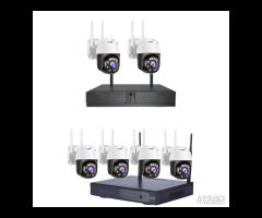 Kit Wireless Ptz 360 gradi da 2 o 4 Telecamere F - 1