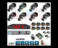 Kit videosorveglianza 4-8-16 ch completo FULL-HD F