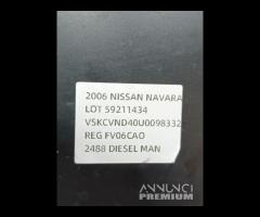 CENTRALINA MOTORE ECU 2006 NISSAN NAVARA 2004-2024 - 12