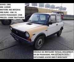 Autobianchi A112 Elite 1981 Da Restauro Completo