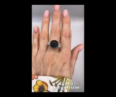 ANELLO ORO 18kt. DIAMANTI E TORMALINA INDICOLITE - 6