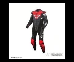 MACNA Tuta Moto Pelle TRACKTIX 2 pezzi Uomo Rossa - 1