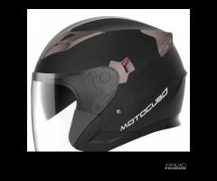 Casco nero doppia visiera motocubo tourer