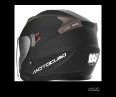 Casco nero doppia visiera motocubo tourer - 2